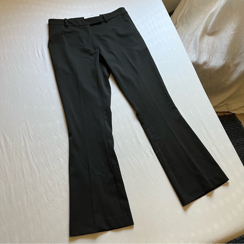 TOWN CLOTHES black cropped boot flare cut trousers